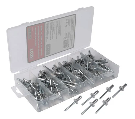 Titan Tools Aluminum/Steel Rivet Set 1/4" x 1/2" 100-Piece (85529)