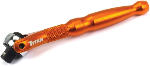 Titan Tools Aluminum Swivel Head Micro Ratchet 1/4" Orange (11322)