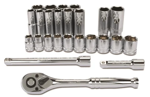 Titan Tools Mechanics Metric Socket Set 3/8" Drive 25-Piece (68914)