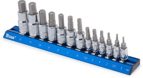 Titan Tools Metric Hex Bit Socket Set 13-Piece (16124)