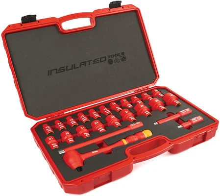 Titan Tools Metric Ratchet and Socket Set 1/2" Drive 24-Piece (62100)