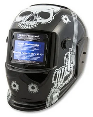 Titan Tools Solar Powered Auto Dark Welding Helmet Skull/Pistol (41282)