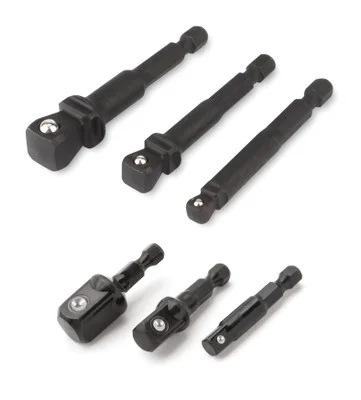 Titan Tools Stubby and Wobble Socket Adapter Set 6-Piece (12001)