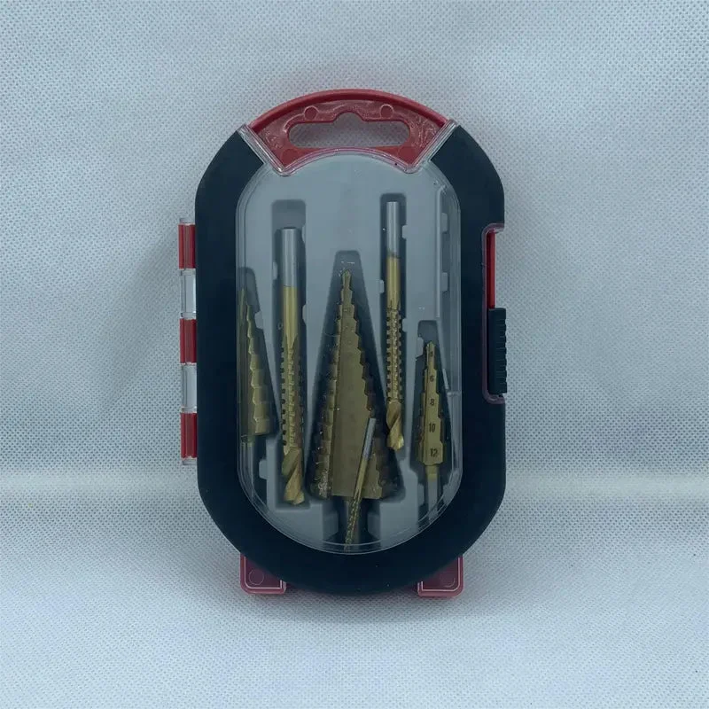 Titanium Step Drill Bits Drilling & Twisting Metal - 6 piece set