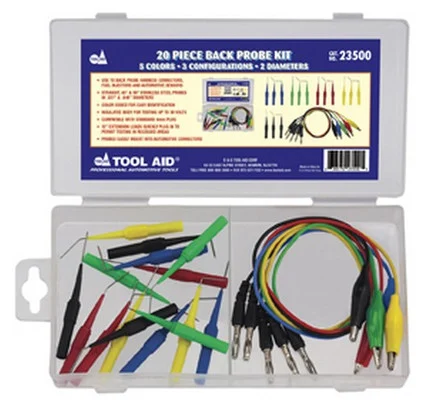 Tool Aid 20-Piece Back Probe Kit With Straight 45-Deg And 90 Deg Probes (23500)