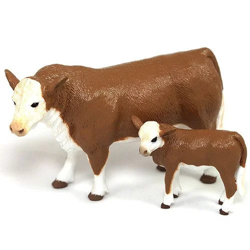 Toy Hereford Cow and Calf