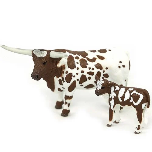 Toy Longhorn Cow and Calf