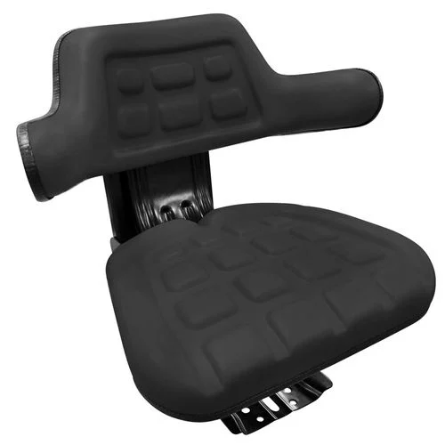 Tractor Seat Black with Slide & Suspension