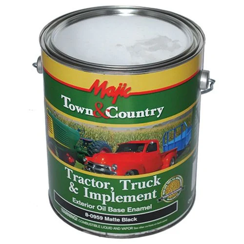 Tractor, Truck and Implement Paint, Matte Black, 1 Gallon