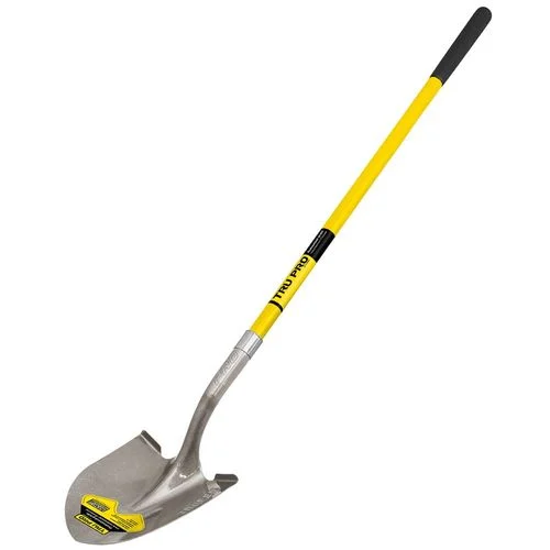 Truper 3119848-inch Round Point Shovel, Yellow, with fiberglass handle