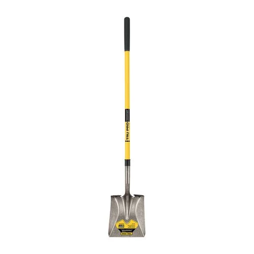 Truper 31199 48-inch Square Point Shovel, Yellow, with fiberglass handle