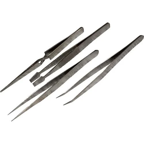 Tweezer Set 4 Piece Stainless Steel