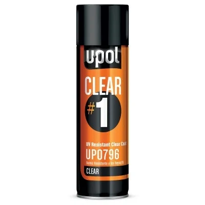 U-POL Products 15Oz Clear #1 UV Resistant Clear Coat Aerosol Fast Dry (UP0796)
