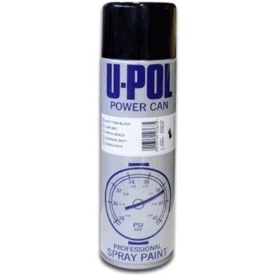 U-POL Products 16Oz Power Can Spray Primer Gloss Black Fast Drying (UP0803)