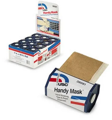 U. S. Chemical & Plastics 38081 Handy Mask Tape & Paper With Dispenser 12/Display Box