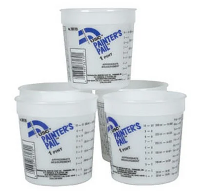 US Chemical And Plastics 16Oz Paint Pail With Ratio Measurement 100-Pack (36170)
