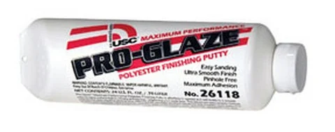 US Chemical And Plastics 24Oz Pro-Glaze Aqua Polyester Finishing Putty (26118) with Hardener