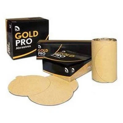 US Chemical And Plastics 6" Velcro Sanding Discs Gold 50-Pack 400-Grit (82416)