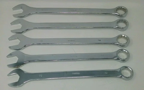 V8 Tools 9105 Jumbo Combination Wrench Set, 5 Piece, 30Mm To 36Mm, Long Pattern, Fully Polished