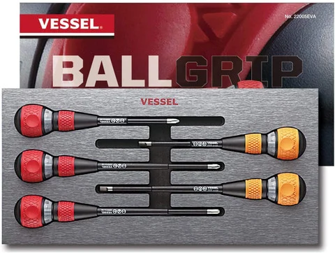 Vessel 2200 Ball Ratchet Screwdriver 5 Pc Set in EVA Foam (22005EVA)