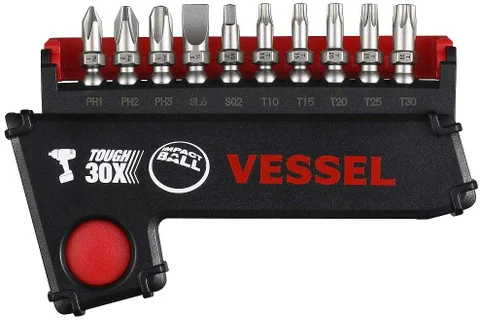 Vessel Impact Ball Torsion Bit 10+1 Pc Set (IB11P02U)