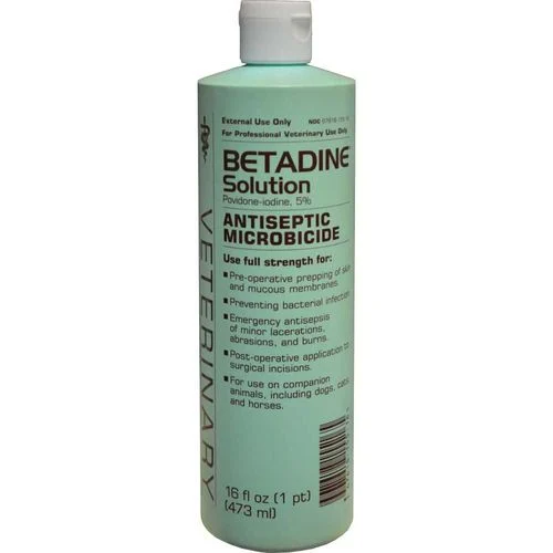 Veterinary Betadine Solution 5% (16 oz.)