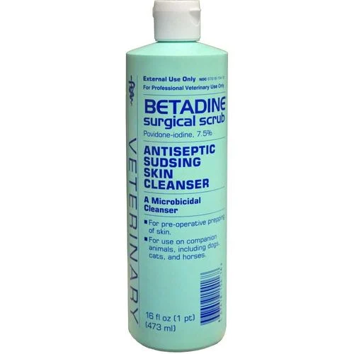Veterinary Betadine Surgical Scrub 7.5% (16 oz.)