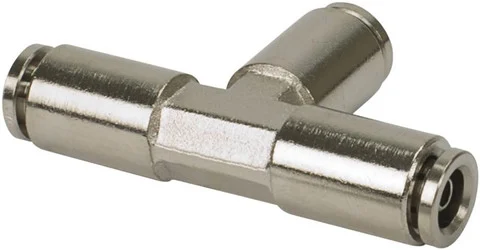 VIAIR 1/8 Inch T-Union Fitting for Air Lines, Nickel-Plated 10 Pcs (11810-BP)