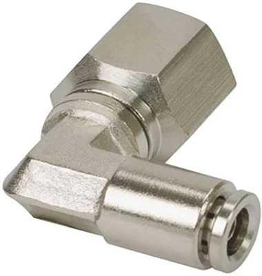 VIAIR 1/8 NPT Female to 3/8 Airline 90 Degree Swivel Elbow Brass 10 Pack (13850-BP)