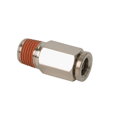 Viair 1/8" NPT Male to 3/8" Airline Straight Fitting 10 Pack Nickel Plated (13862-BP)
