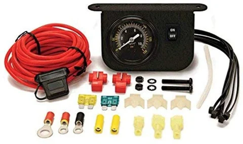 VIAIR 150 PSI Illuminated Dash Panel Air Pressure Gauge Kit 30 Amp (20062)