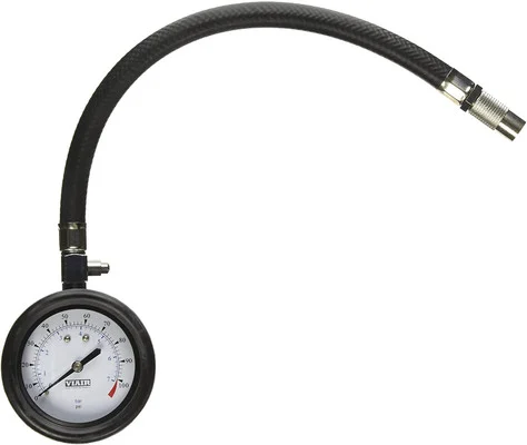 VIAIR 2.5" Tire Gauge Kit 0-100 PSI with Hose and Storage Pouch (90073)