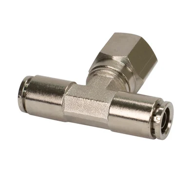 VIAIR 3/8 Inch NPT Male to 1/8 Inch Swivel T-Fitting 10 Pcs (11822-BP)