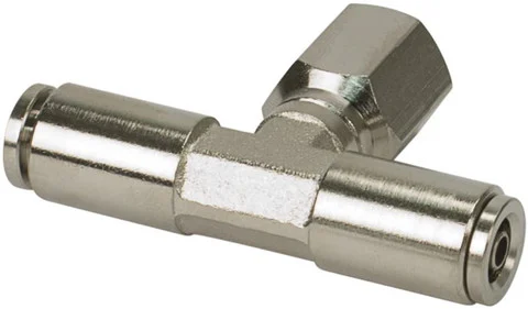 VIAIR 3/8 NPT Female to 3/8 Swivel T-Fitting 10 Piece Set Robust Design (13830-BP)