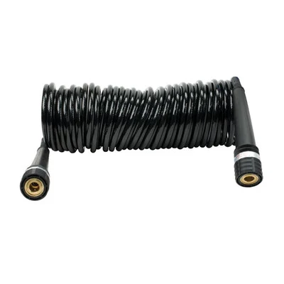 VIAIR 30 Ft Coil Hose PU Inside Braided, Quick Connect Coupler on Ends (00034)
