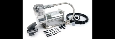 VIAIR 380C 200 PSI Chrome Compressor Kit 12V 100% Duty Cycle (38033)