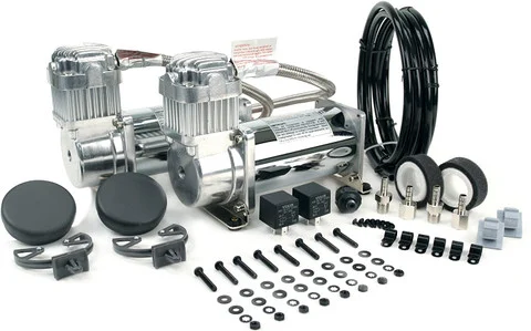 VIAIR Dual Chrome 400C 150 PSI High-Capacity Air Compressor Kit Value Pack (40013)