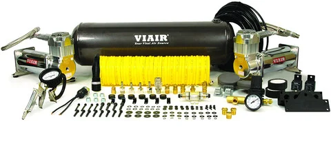 VIAIR Dual Chrome 444C Onboard Air System 200 PSI, 40 Amp, 12V (20019)