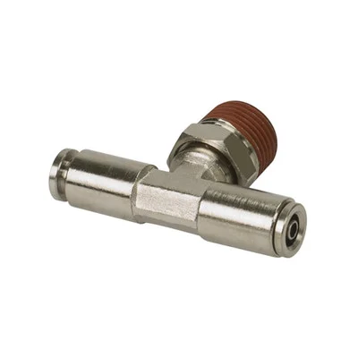 VIAIR Swivel T-Fitting 3/8" NPT Male to 1/4" Connectors 10-Pack (11422-BP)