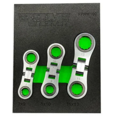 VIM Tools 3 Piece Nano Flex Ratcheting Wrench Set (FPRW100)