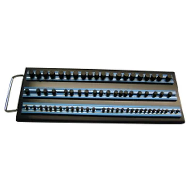 VIM Tools Magrail TL Socket Tray with 3-14" Blue Magrails (MRTRAY14B)