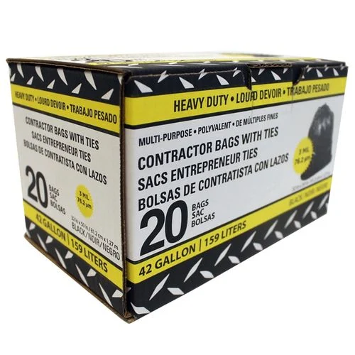 Warp's 42 Gallon Contractor Bags 3 Mil 20 count
