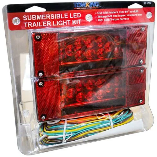Waterproof, Over 80" Trailer Light Kit with 25' Wiring Harness