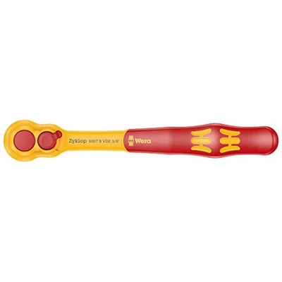 Wera 8007 B VDE Zyklop Insulated Ratchet with Switch Lever (05004966001)