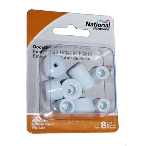 White Assorted Sizes Door Stop Tip Kit