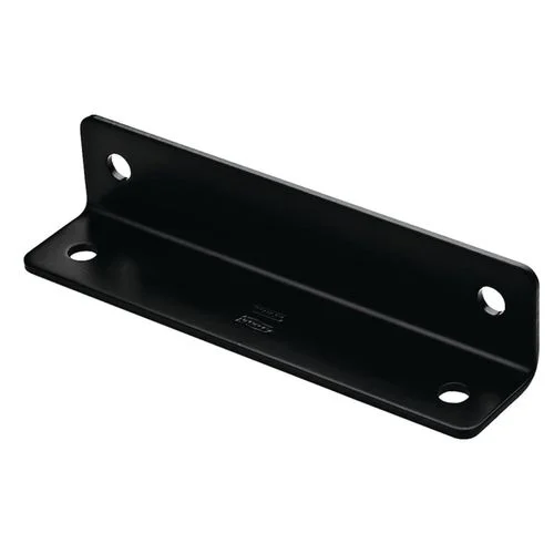 Wide Corner Brace, Steel, Black, 1.6 In. x 7 In. x 1/8 In.