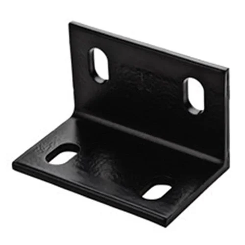 Wide Corner Brace, Steel, Black, 3 In. x 4.6 In. x 1/4 In.