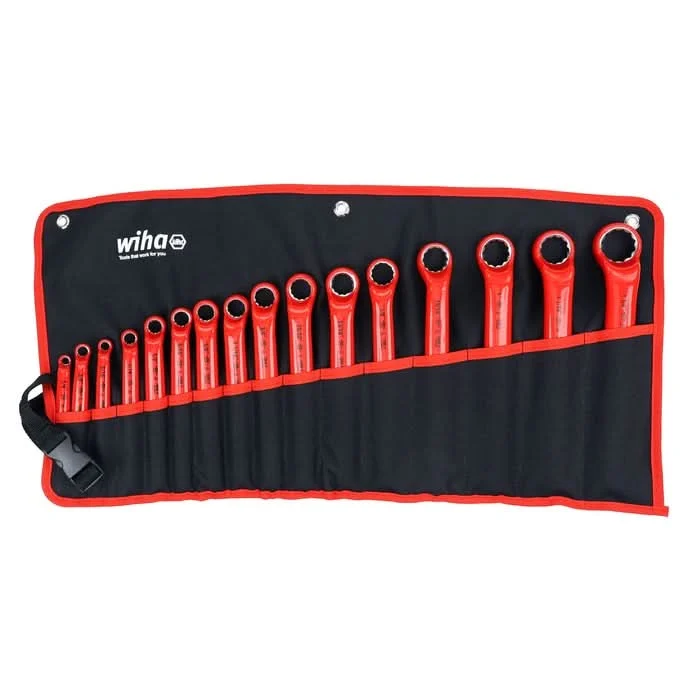 Wiha 21094 16-Piece Insulated Deep Offset Wrench Set, SAE