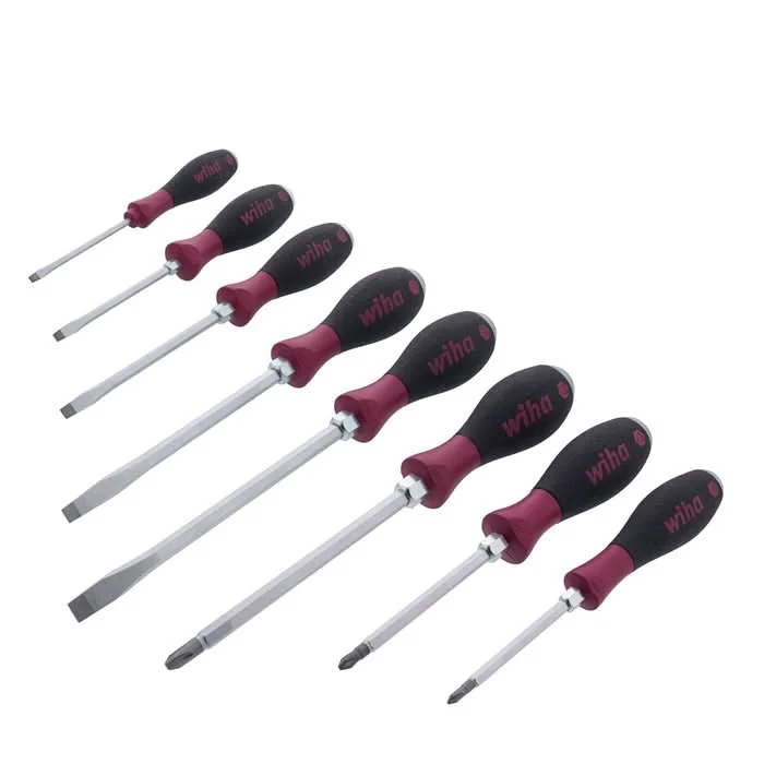 Wiha 53390 5-Piece MicroFinish Xheavy Duty Slotted and Phillips Screwdriver Set
