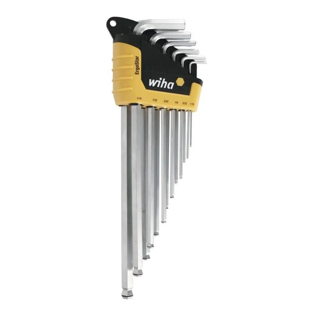 Wiha 66991 MagicRing Screw Holding Ball End Hex L-Key Inch 13 Piece Set